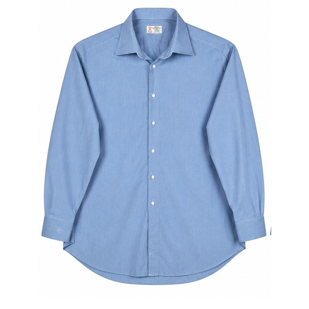 Turnbull & Asser Sea Island Quality Shirt Men's 18.5 Blue England Classic Luxury